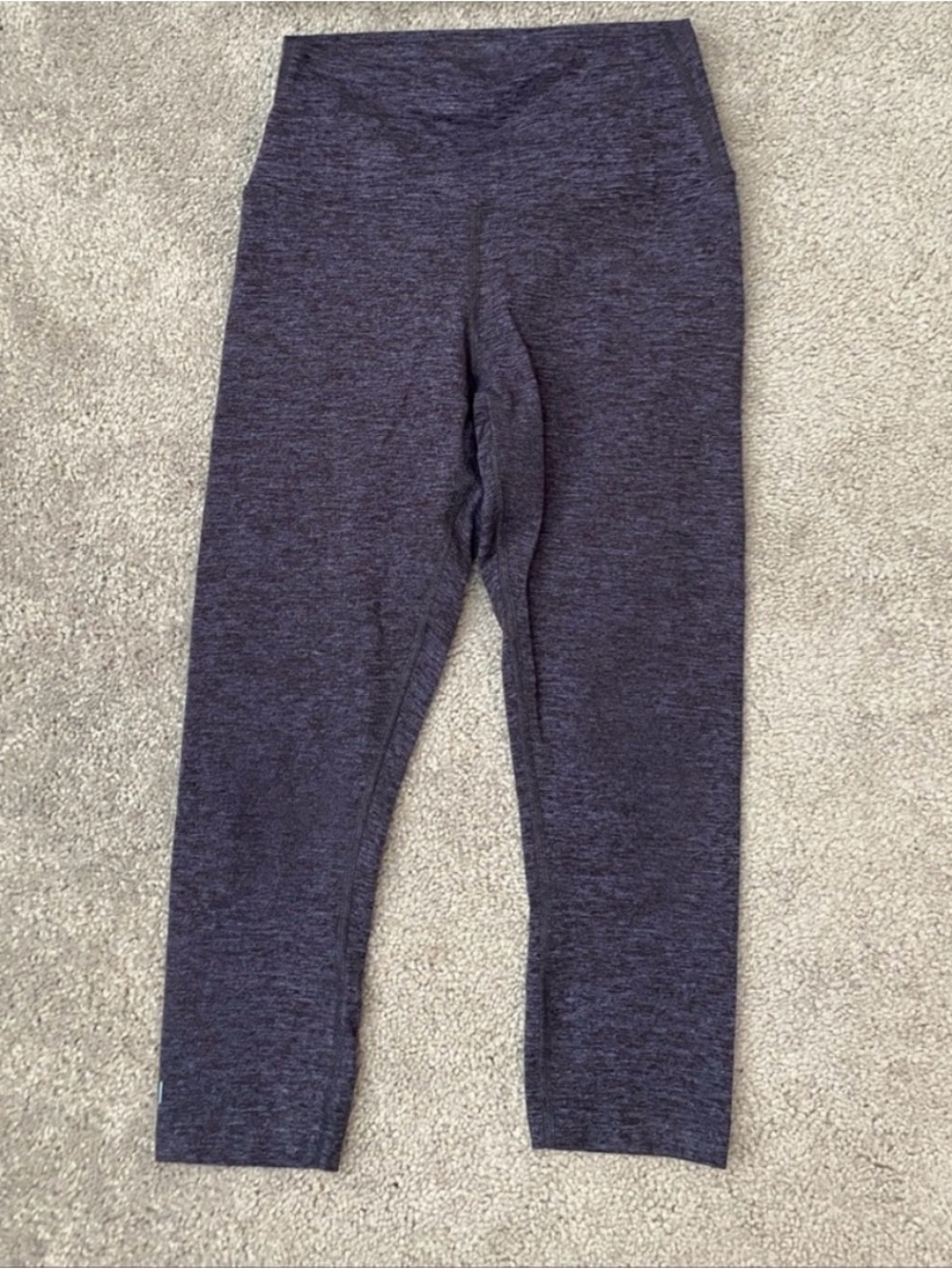 NOBULL Heathered Purple High-Waist Cropped Leggings